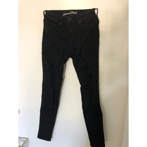 Blackest black skinny denim jeans